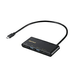 BUFFALO(obt@[j BSH4U500C1PBK USB-C  USB-C{USB-A ϊnu (Chrome/Mac/Windows11Ή) ubN moXp[ /4|[g /USB 3.2 Gen2Ή /USB Power DeliveryΉn BSH4U500C1PBK