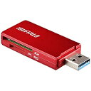BUFFALO(バッファロー) USB3.0 microSD/SDカード専用カードリーダー(レッド)BSCR27U3RD BSCR27U3RD(2)