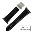 バンビ Apple Watch(アップルウォッチ)対応バンド 本革 スコッチガード 強力撥水 【対応ケースサイズ:42/41/40/38mm】 ブラック RWM522AU RWM522AU