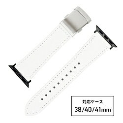 バンビ Apple Watch(アップルウォッチ)対応バンド 本革 スコッチガード 強力撥水 【対応ケースサイズ:42/41/40/38mm】 ホワイト RWM522WU RWM522WU