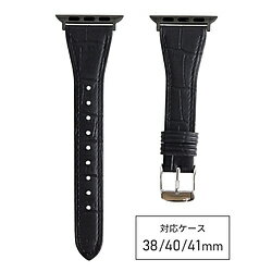 バンビ Apple Watch(アップルウォッチ)対応バンド 本革型押し マットエンボス 【対応ケースサイズ:42/41/40/38mm】 ブラック RWK530AU RWK530AU バンビ Apple Watch(アップルウォッチ)対応バンド 本革型押し マットエンボス 【対応ケースサイズ:42/41/40/38mm】 ブラック RWK530AU RWK530AU