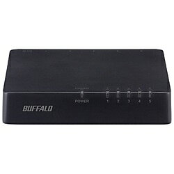 BUFFALO(バッファロー） LSW4-TX-5EPL/BKD (10/100Mbps対応 スイッチングHub プラスチック筐体/電源外付けモデル) LSW4TX5EPLBKD