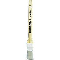 ■熱融着製法により毛が抜けにくいハケです。【用途】・工作・小物用。【仕様】・刷毛幅（mm）： 20・毛丈（mm）： 30・玉厚（mm）： 10・全長（mm）： 215・適合塗料： 水性・油性塗料熱融着製法により毛が抜けにくいハケです。