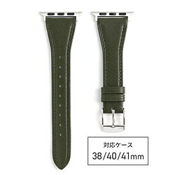 バンビ Apple Watch(アップルウォッチ)対応バンド 本革 洗える!ウォッシャブルレザー 【対応ケースサイズ:42/41/40/38mm】 グリーン RWC038MU RWC038MU 【852】