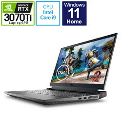 DELL デル NG5A5-CNLCB ゲーミングノートパソコン Dell G15 5520 ダークグレー ［15.6型 /Windows11 Home /intel Core i9 /メモリ：16GB /SSD：512GB /無し /日本語版キーボード /2022年夏モデ…