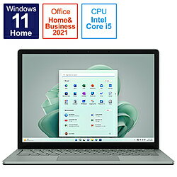 Windows タブレット Microsoft(マイクロソフト) Surface Laptop 5 13.5インチ セージ [Windows 11 Home/Core i5/メモリ:8GB/SSD:512GB] R1S-00061 R1S00061