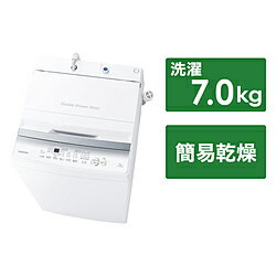 TOSHIBA(東芝) 全自動洗濯機 ピュアホワイト AW-7GM2-W ［洗濯7.0kg /簡易乾燥(送風機能) /上開き］ AW7GM2(W)  