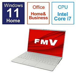 FUJITSU(富士通） ノートパソコン FMV LIFEBOOK UH90/H1 フロストグレー FMVU90H1H ［14.0型 /Windows11 Home /intel Core i7 /メモリ：16GB /SSD：512GB /Office HomeandBusiness /日本語版キーボード /2023年1月モデル］ FMVU90H1H 1