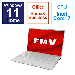 FUJITSU(富士通） ノートパソコン FMV LIFEBOOK UH90/H1 フロストグレー FMVU90H1H ［14.0型 /Windows11 Home /intel Core i7 /メモリ：16GB /SSD：512GB /Office HomeandBusiness /日本語版キーボード /2023年1月モデル］ FMVU90H1H