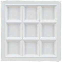 カンプラ メラミン スクエアプレート 9仕切皿 M-2350 ホワイト ＜RSK5202＞ RSK5202