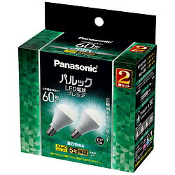 Panasonic(パナソニック) LED電球 小形電球タイプ パルック LDA7NGE17K6ESW2F2T ［E17 /一般電球形 /60W相当 /昼白色 /2個 /広配光タイプ］ LDA7NGE17K6ESW2F2T