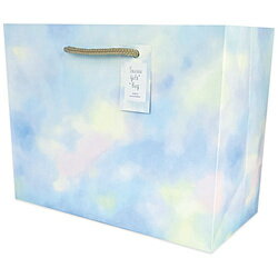 ワールドクラフト 水彩柄ギフトバックMあこがれ青 SGM002 【852】