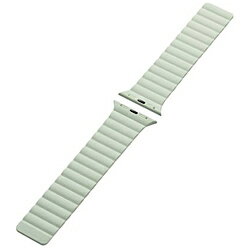 ELECOM(エレコム) Apple Watch用マグネットバンド(41/40/38mm) グリーン×ホワイト AW-41BDMAGGN AW41BDMAGGN