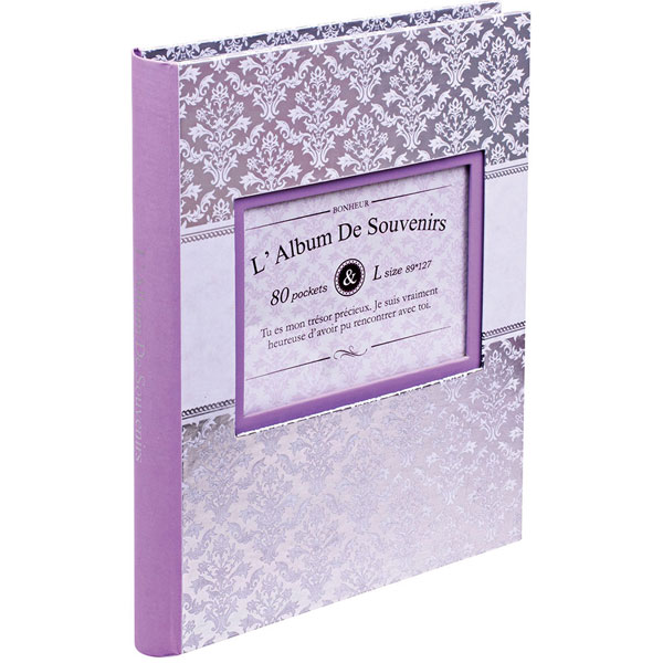 Nakabayashi ウィンドウカバーアルバム L判2段80枚収納 バイオレット [2]