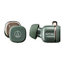 audio-technica(オーディオテクニカ) フルワイヤレスイヤホン グリーン ATH-SQ1TW2 GR ［ワイヤレス(左右分離) /Bluetooth対応］ ATHSQ1TW2GR