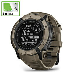 GARMIN(ガーミン) 010-02805-62 【Suica対応】Instinct 2X Dual Power Tactical Edition （インスティンクト ツー エックス デュアル パワー タクティカル エディション）GPSスマートウォッチ Coyote Tan 0100280562