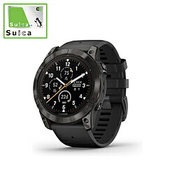 GARMIN(ガーミン) 010-02778-52 【Suica対応】fenix 7X Pro（フェニックス 7X プロ）Sapphire Dual Power Ti Carbon Gray DLC fenix Black 0100277852 【864】