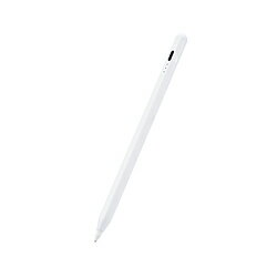 ELECOM(エレコム) 〔タッチペン：iPad用/USB-A充電式〕金属製ペン先 パームリジェクション対応 ホワイト P-TPACSTAP04WH PTPACSTAP04WH