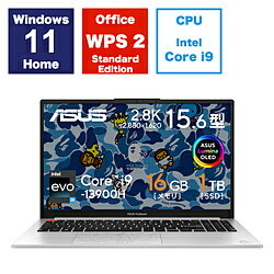 ASUS(エイスース) ノートパソコン Vivobook S 15 OLED BAPE Edition クールシルバー K5504VA-MA254W ［15.6型 /Windows11 Home /intel Core i9 /メモリ：16GB /SSD：1TB /WPS Office /日本語版キーボード /2023年08月モデル］ K5504VAMA254W 振込不可