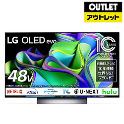 LG(エルジー) 有機ELテレビ OLED48C3PJA [48V型 /4K対応 /BS・CS 4Kチューナー内蔵 /YouTube対応 /Bluetooth対応]【外箱不良品】 *OLED48C3PJA 【お届け日時指定不可】 [振込不可]