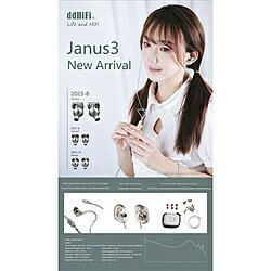 DDHIFI イヤホン カナル型 IEMリケーブル対応 Janus3(E2023) ［φ3.5mm ミニプラグ］ Janus3(E2023)