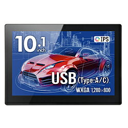 CENTURY(センチュリー) USB-A＋USB-C接続 PCモニター plus one Touch USB ブラック LCD-10000UT3 ［10.1型 /WXGA(1280×800） /ワイド］ LCD10000UT3