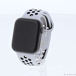 【中古】Apple(アップル) Apple Watch Series 5 Nike+ GPS 44mm スペースグレイアルミニウムケース ピュアプラチナム／ブラックNikeスポーツバンド【291-ud】