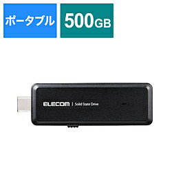 ELECOM(쥳) ESD-EMH0500GBK դSSD USB-C³ PS5б(Android/iPadOS/Mac/Windows11б) ֥å 500GB /ݡ֥뷿 ESDEMH0500GBK