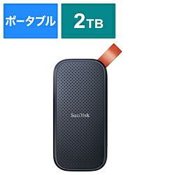 SanDisk(サンディスク) SDSSDE30-2T00-J27 外付けSSD USB-A接続 Portable SSD ブラック ［2TB /ポータブル型］ SDSSDE302T00J27