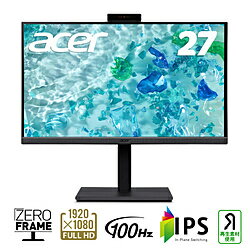 Acer(エイサー) PCモニター ウェブカメラ搭載 Vero B7シリーズ ブラック B277DEbmiprczxv ［27型 /フルHD(1920×1080) /ワイド］ B277DEbmiprczxv