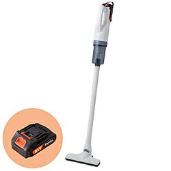 ファミリー・ライフ 充電式コードレスハイパワークリーナー 6点セット＋予備バッテリー ホワイト 04231..