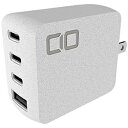 CIO NovaPort QUAD 65W GaN急速充電器 USB-C×3 USB-A×1ポート ホワイト CIO-G65W3C1A-N-WH ［4ポート /Quick Charge対応 /GaN(窒化ガリウム) 採用］ CIO-G65W3C1A-N-WH