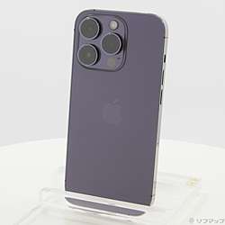 【中古】Apple(アップル) iPhone14 Pro 128GB ディープパープル MQ0F3J／A SIMフリー【291-ud】