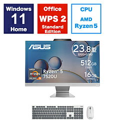 ASUS() M3402WFAK-WA054W ǥȥåץѥ ASUS M3402WFAK ۥ磻 23.8 /AMD Ryzen5 /ꡧ16GB /SSD512GB /2023ǯ11ǥ M3402WFAKWA054W