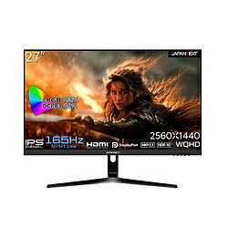 JAPANNEXT JN-27IPSG165WQHDR ゲーミングモニター ［27型 /WQHD(2560×1440） /ワイド /165Hz］ JN-27IPSG165WQHDR