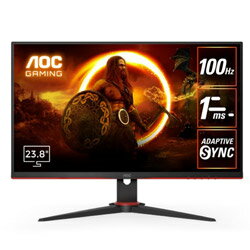 AOC(エーオーシー) 24G2E1/11 ゲーミングモニター ブラック ＆ レッド ［23.8型 /フルHD(1920×1080) /..