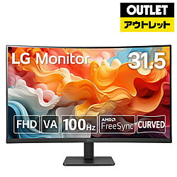 LG(エルジー) PCモニター ブラック 32MR50C-B ［31.5型 /フルHD(1920×1080) /ワイド /曲面型］【外箱不良品】 *32MR50CB [振込不可]