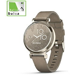 GARMIN(ガーミン) 010-02839-52 【Suica対応】Lily 2 Classic（リリー2 クラシック）スマートウォッチ Coffee Nylon / Cream Gold 0100283952