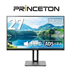 PRINCETON(プリンストン) USB-C接続 PCモニター ブラック PTFBLC-27S ［27型 /フルHD(1920×1080) /ワイド /75Hz］ PTFBLC-27S