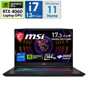 MSI(GGXAC) Q[~Om[gp\R KATANA 17 B13V ubN KATANA17-B13VFK-4334JP[RTX4060] KATANA17B13VFK4334JP