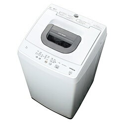 HITACHI(日立) 全自動洗濯機 2ステップウォッシュ ピュアホワイト NW-50J-W ［洗濯5.0kg /簡易乾燥(送風機能) /上開き］ NW50J 【お届け日時指定不可】