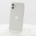 【中古】Apple(アップル) iPhone12 128GB ホワイト MGHV3J／A SIMフリー【291-ud】