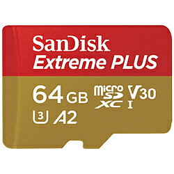 SanDisk(TfBXN) SanDisk Extreme PLUS microSDXC UHS-IJ[h 64GB SDSQXBU-064G-JB3MD mClass10 /64GBn SDSQXBU064GJB3MD