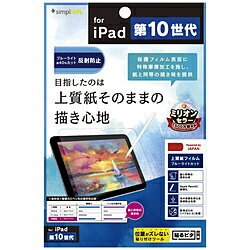 トリニティ 10.9インチ iPad(第10世代)用 上質紙そのままの描き心地 ブルーライト低減 画面保護フィルム TR-IPD2210-PF-BCPLAG TRIPD2210PFBCPLAG