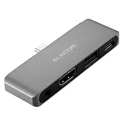 ELECOM(エレコム) ［USB-C オス→メス HDMI /φ3.5mm / USB-A / USB-C］USB PD対応 60W ドッキングステーション シルバー DST-C25SV ［USB Power Delivery対応］ DSTC25SV 【864】