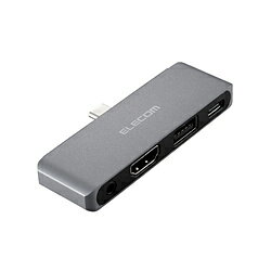 ELECOM(エレコム) ［USB-C オス→メス HDMI /φ3.5mm / USB-A / USB-C］USB PD対応 60W ドッキングステーション シルバー DST-C25SV ［USB Power Delivery対応］ DSTC25SV