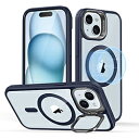ESR iPhone 15 Plus(6.7インチ)スタンド付ハイブリッドケース ESR Clear Dark Blue ClassicHybridCasewi...