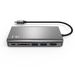 その他メーカー ［USB-C オス→メス SDカードスロット / HDMI / VGA / LAN / 3.5mm / USB-Ax2 / USB-C］USB PD対応 10…