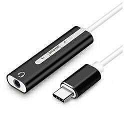 YOUZIPPER オーディオ変換プラグ [USB-C オス→メス 4極φ3.5mm /0.1m] ボリュームコントローラー付 P-4XC P4XC