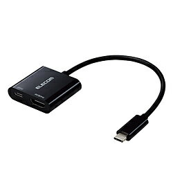 ELECOM(エレコム) 映像変換アダプタ [USB-C オス→メス HDMI /USB-Cメス給電 /USB Power Delivery対応 /60W] 4K対応(Android/iPadOS/iOS/Windows) ブラック MPA-CHDMIPD015B MPACHDMIPD015B 【864】